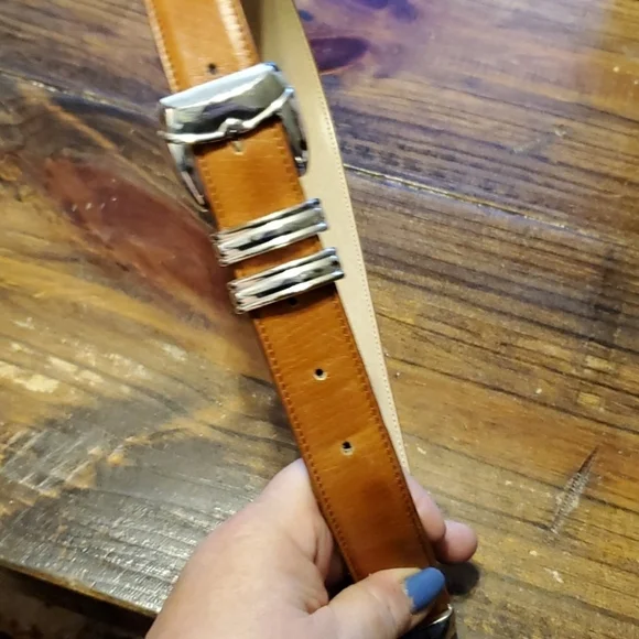 GINNIE JOHANSEN Vintage SW Tribal Leather Belt‎ - Size 24S VTG Ginnie Johansen Southwestern Style Belt Native Beaded  main image 4